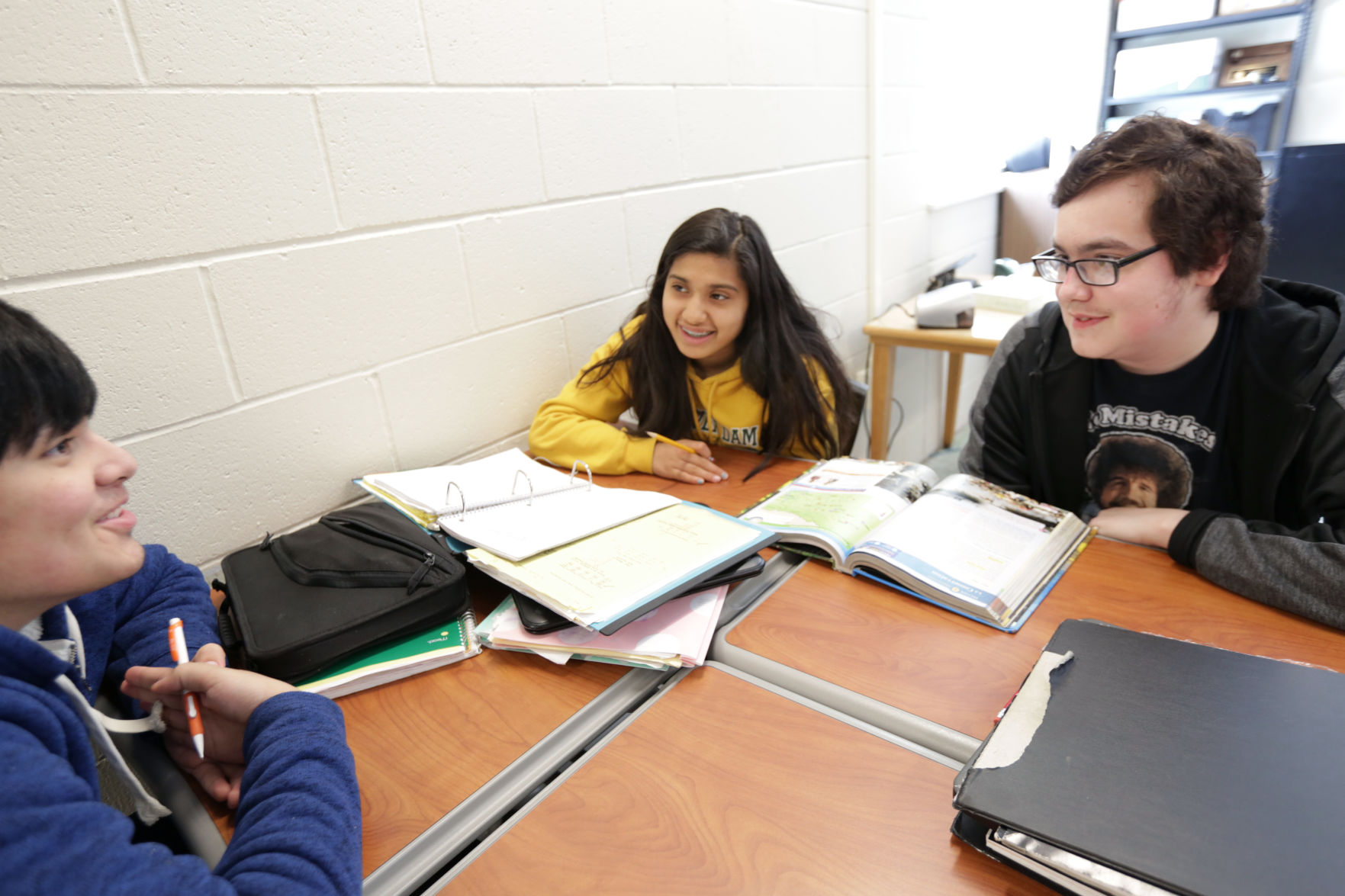 Sebastian with other students